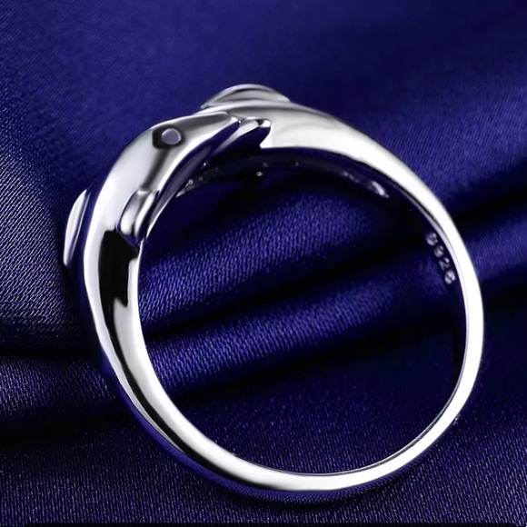 “Go With the Flow”Silver Dolphin Ocean/Surfer Ring - Picture 7 of 9